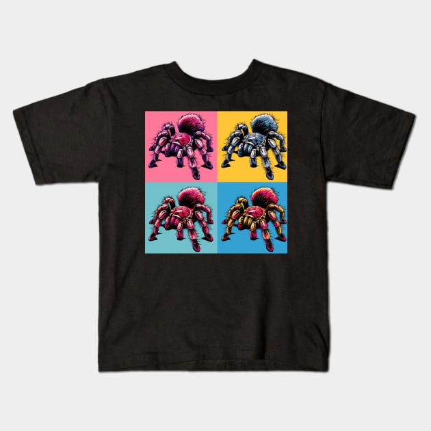 Pop Chilean Rose Tarantula - Cool Spider Kids T-Shirt by PawPopArt